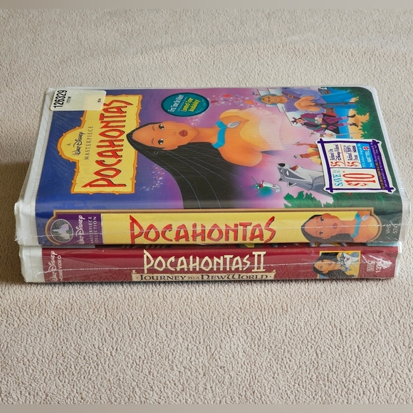 2 Walt Disney‎ Masterpiece Pocahontas and Pocahontas 2 VHS Clamshell New Sealed - Picture 3 of 5